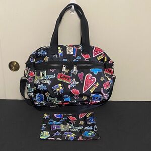 Brighton Black Multicolor Graffiti Tote